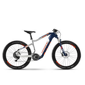 Електровелосіпед HAIBIKE XDURO AllTrail 5.0 Carbon FLYON i630Wh 11 s. NX 27.5", рама L, синьо-біло- оранжевий,