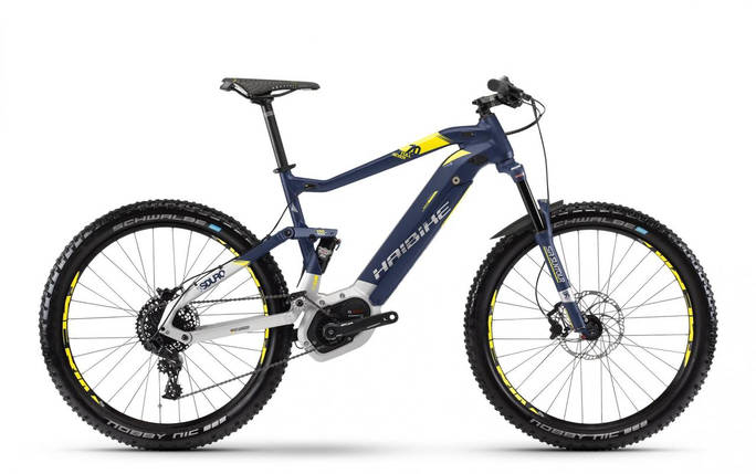 Електровелосіпед Haibike SDURO FullSeven 7.0 500Wh 27,5", рама L, синій-біло-жовний, 2018, фото 1