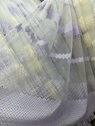 Шикарний фатиновий тюль для залу спальні №80103 відріз 4,4м, фото 1