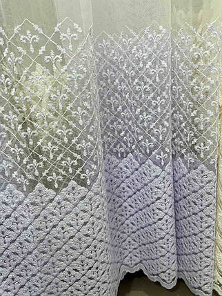 Шикарний фатиновий тюль для залу спальні №80103 відріз 4,4м, фото 2