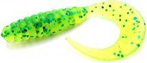 Силіконова принада Manns Twister 038 CHGBF (салатовий прозорий з зеленою блискіткою)