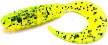 Силіконова принада Manns Twister 038 CHP (салатовий прозорий з чорною крапкою)