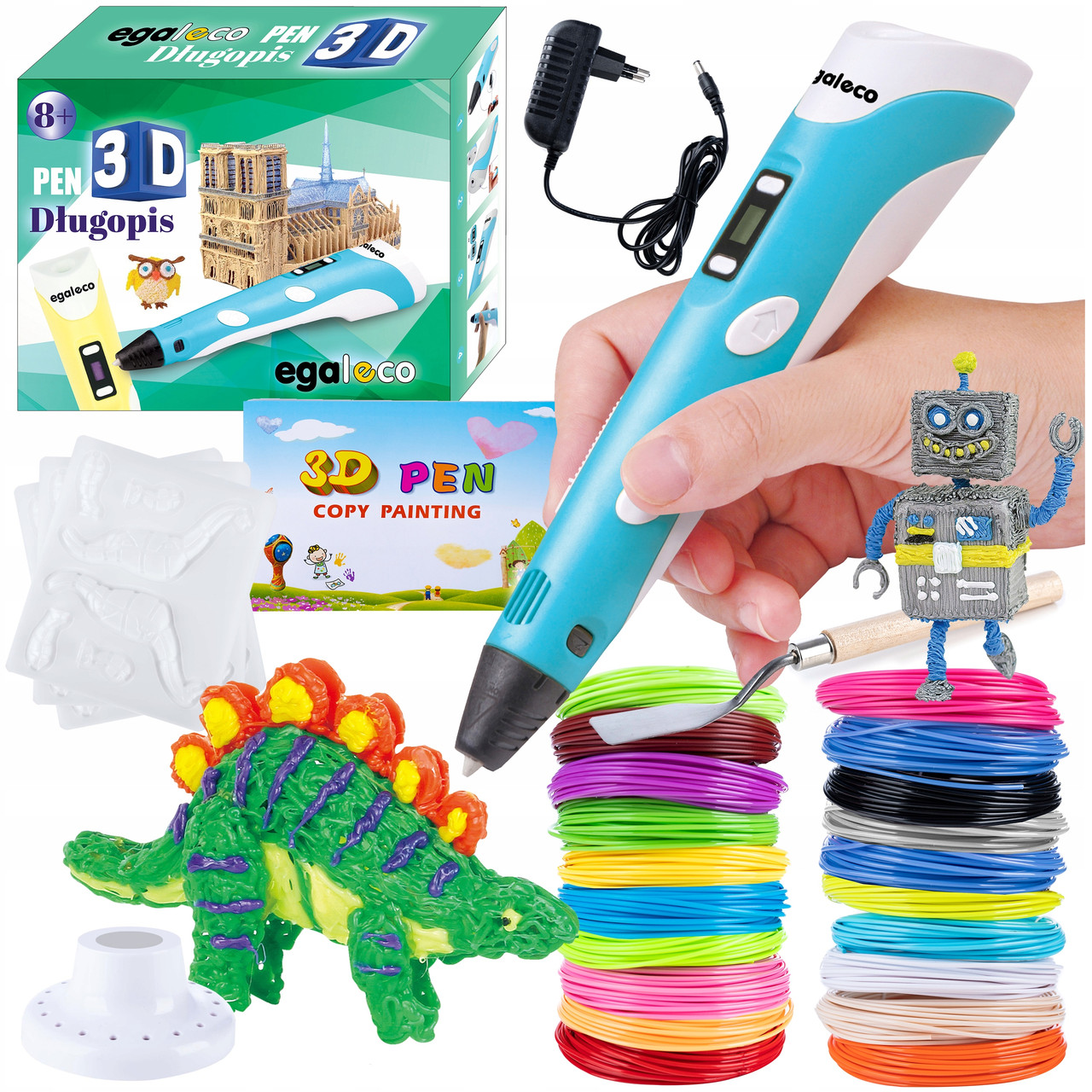 Ручка – 3D принтер PEN 3D Egaleco + картриджі 20м