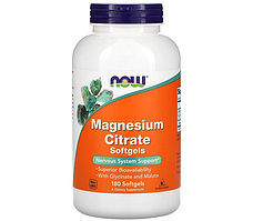 Magnesium Citrate NOW, 180 софтгель