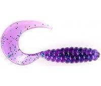 Силіконова принада Manns Twister 038 JB (темно-бузковий із зеленою блискіткою)