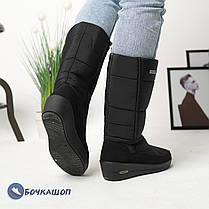 Жіночі чоботи з нейлону на хутрі, фото 4