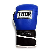 Рукавиці боксерські THOR ULTIMATE 16oz /PU /синьо-чорно-білі, фото 3