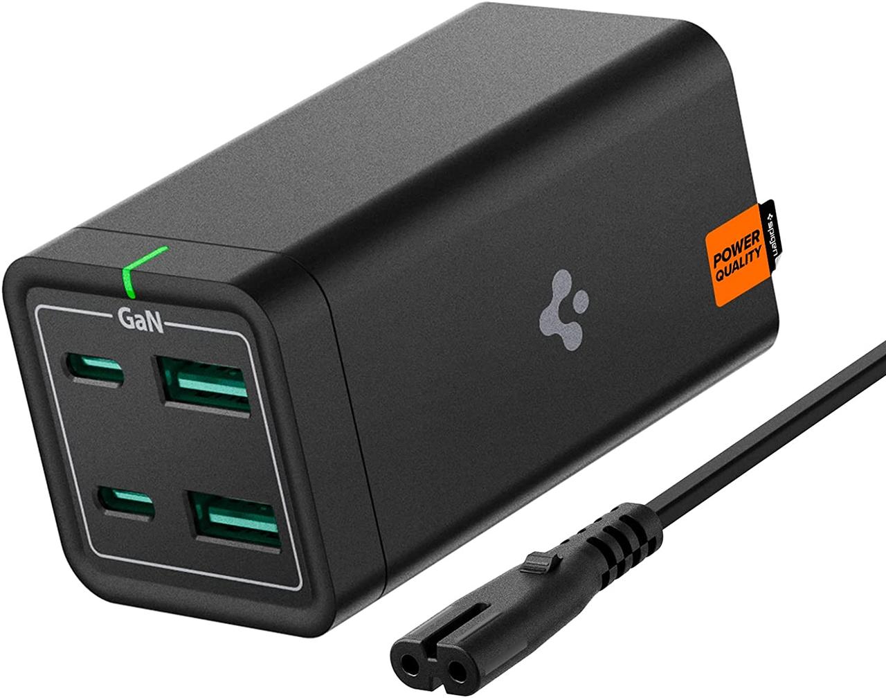 Мережевий зарядний пристрій Spigen 65 W [GaN III] 4-Port (ACH03787)
