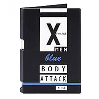 Парфуми з феромонами для чоловіків X phero Men Blue Body Attack, 1 ml