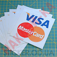 Інформаційна наклейка - Visa, Master Card