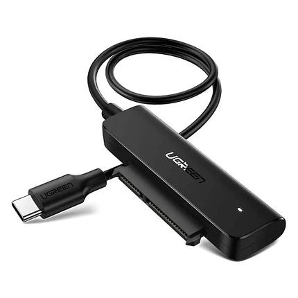 Кабель-адаптер Ugreen SATA-USB 3.0 для 2,5-дюймового SSD і жорсткого диска 70609 (Чорний 0.5 м), фото 2