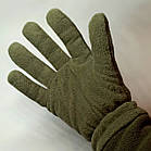 Рукавиці зимові чоловічі фліс універсальні Олива, фото 2