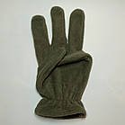 Рукавиці зимові чоловічі фліс універсальні Олива, фото 3