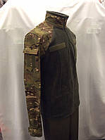 Кофта теплая военная мужская рубашка мультикам ЗСУ Убакс пиксельный с длинным рукавом. М размер