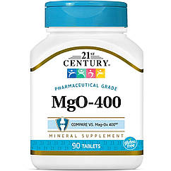 Магній оксид 21st Century MgO-400 90 Tablets