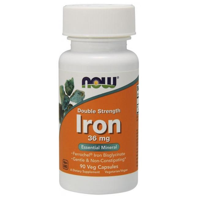 Залізо NOW Foods Iron 36 mg 90 caps