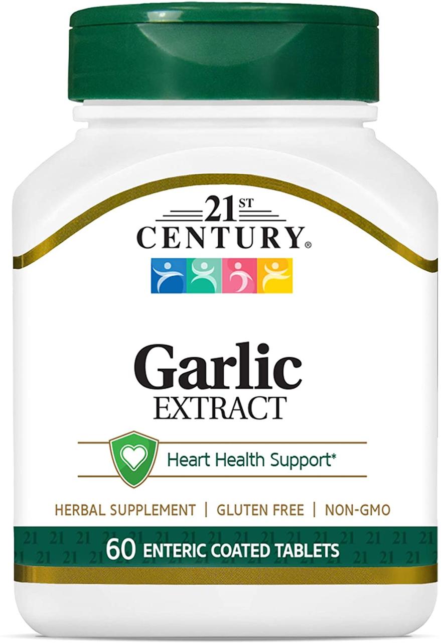 21st Century Екстракт часнику Garlic Extract, Standardized, 60 Enteric Coated Tablets