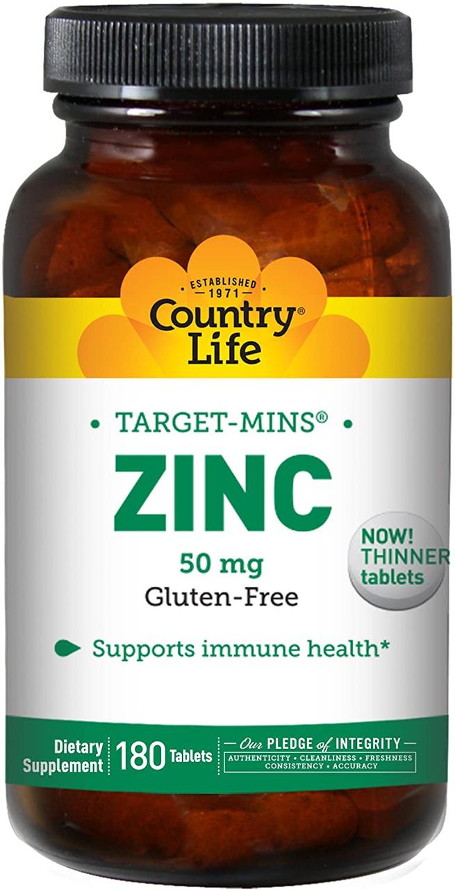 Цинк Target-Mins Zinc, 50 mg, 180 Tablets