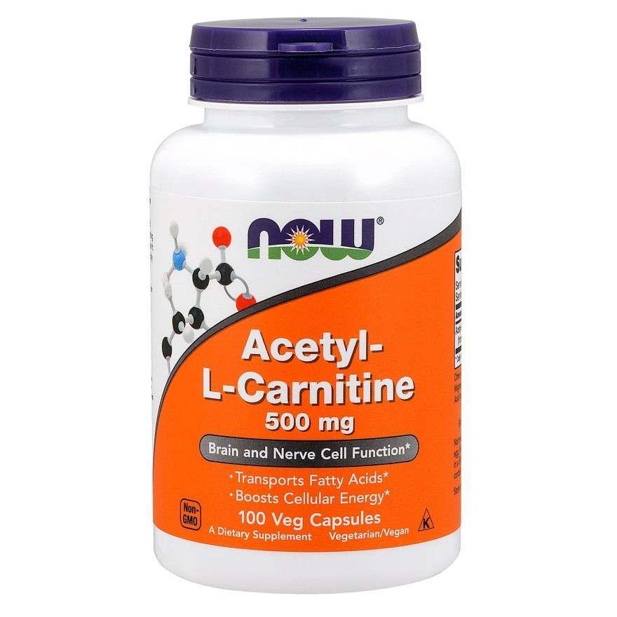 Ацетил-L-Карнітин NOW Acetyl-L-Carnitine 500 mg 100 caps