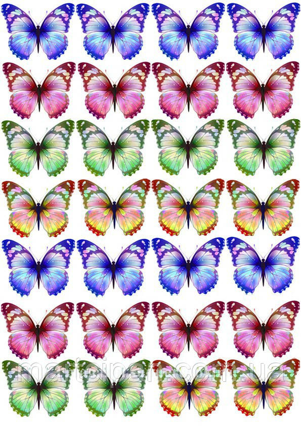 Метелики асорті 20 Вафельна картинка , фото 1