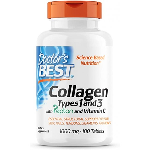 Колаген Doctor's Best Collagen Types 1 and 3 with Peptan 1000 mg 180 Tablets