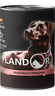Landor Puppy All Breed Turkey And Beef влажный корм для щенков всех пород 0.4 кг