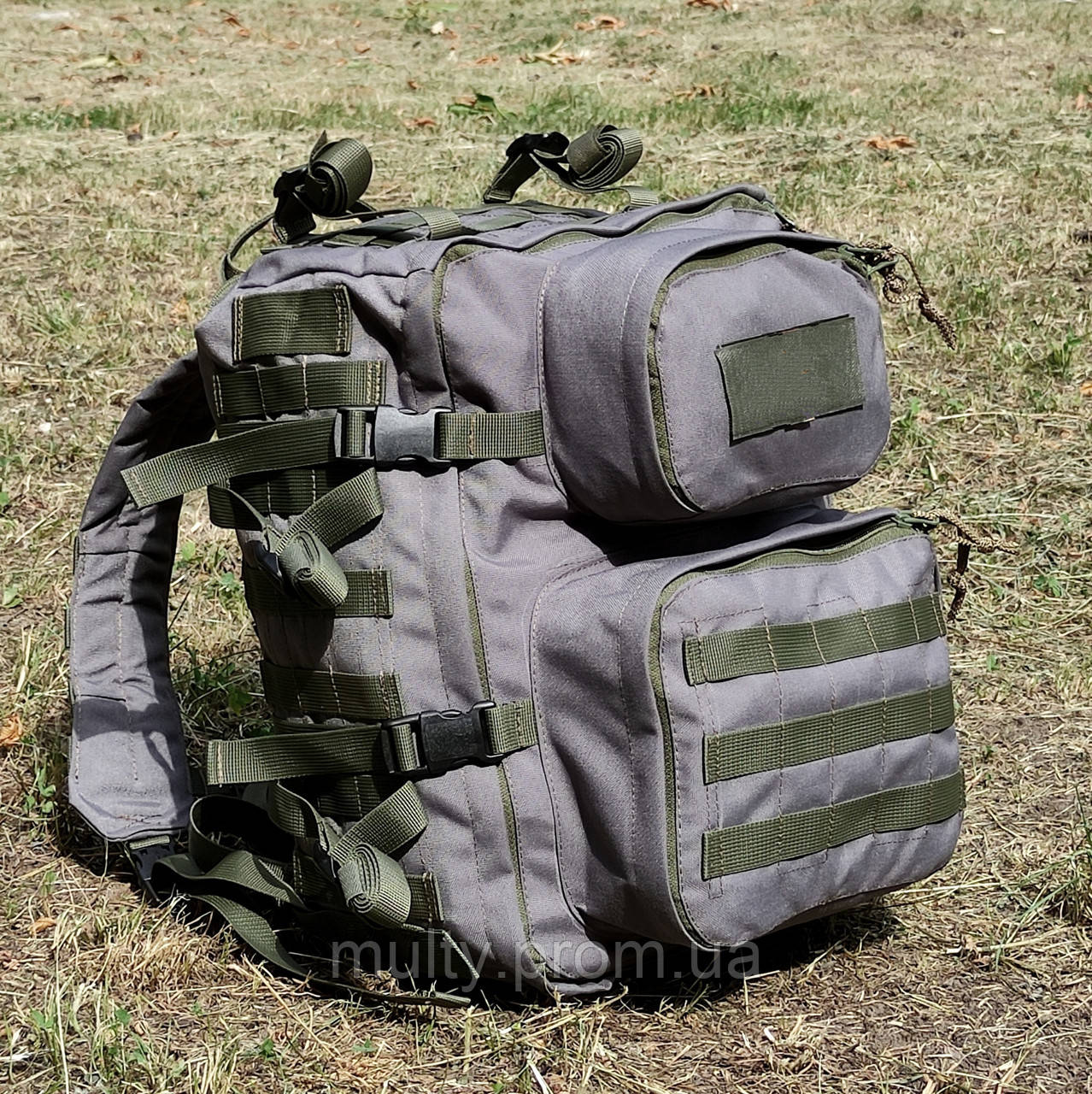 Рейдовий рюкзак 27 л. Сірий РР27 армійський тактичний військовий похідний для ВСУ НГУ СБУ хакі зелений