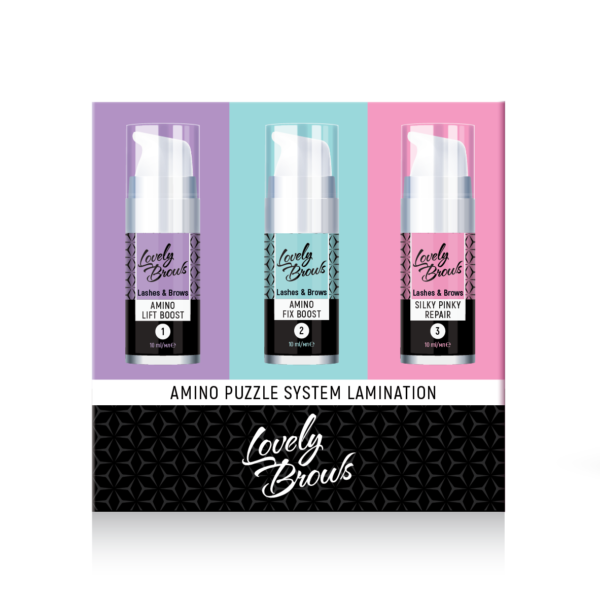 Склад для ламінування вій та брів Nikk Mole Lovely Brows Amino Puzzle System Lamination № 1,2,3 по 10мл