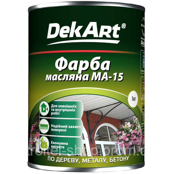 Фарба масляна МА -15 DekArt (зелена) 1 кг