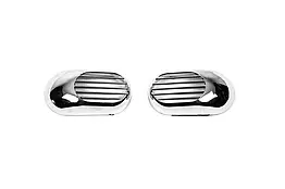 Решітка на повторювач Овал Carmos для Mercedes E-сlass W211 (2002-2009) (2 шт)