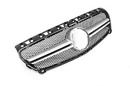 Передня решітка AMG Silver для Mercedes A-сlass W176 (2012-2015) Cixtai ABS-пластик