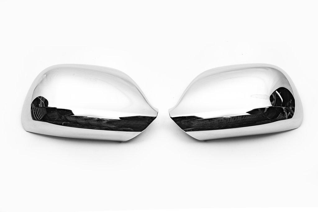 Накладки на зеркала (2 шт, ABS) Carmos - Хромированный пластик для Volkswagen T5 2010-2015 гг - фото 5 - id-p1386470188