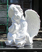 Скульптуры ангелов для памятников. Скульптура Ангелочка №3 из бетона 33 см