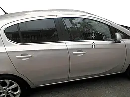 Окантовка вікон для Opel Corsa E (2015-2019) нерж (6 шт)