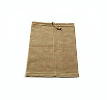 Чоловічий зимовий теплий снуд бафф бежевий, флісовий шарф снуд бежевого кольору