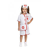 Детский карнавальный костюм Медсестры для девочки с повязкой