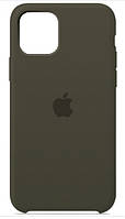 Силиконовый чехол с микрофиброй внутри Apple iPhone 11 Silicon Case цвет #22 Dark Olive