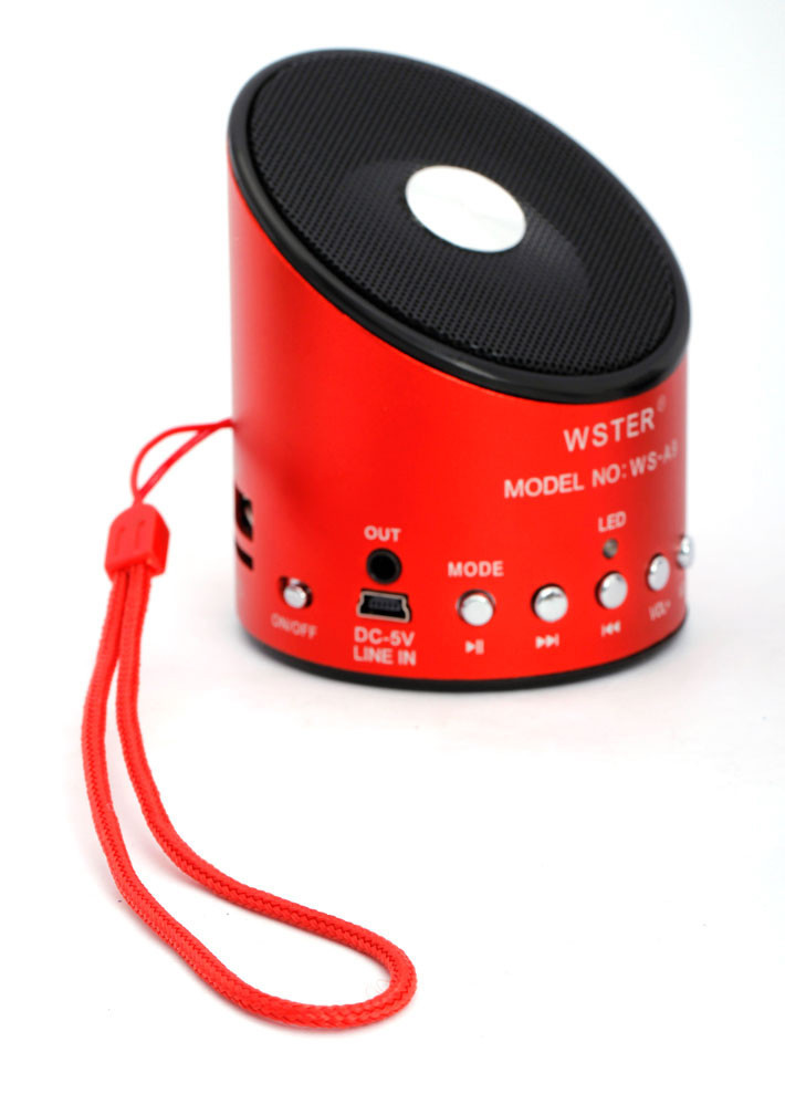 Міні портативна MP3 колонка від USB FM A9 Red
