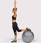 М'яч для фітнесу Фітбол Profit 0383, сірий, фото 3