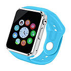 Умные часы Smart Watch GSM Camera A1, синие, фото 3