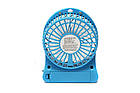 Міні вентилятор mini fan XSFS-01 з акумулятором 18650 Blue, фото 6