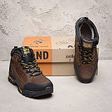 Чоловічі коричневі черевики Jack Wolfskin, чоловічі зимові шкіряні черевики, чоловічі черевики на масивній підошві, фото 4