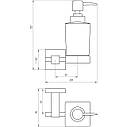 Дозатор рідкого мила Globus Lux BQ9433 чорний матовий SUS304 (000022208), фото 6