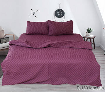 ТМ TAG Комплект постільної білизни R130Marsala, фото 1