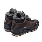 Чоловічі зимові шкіряні черевики MERRELL Chocolate, фото 4