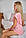 Жіноча велюрова піжама з плюшевого велюру рожева  пудра, фото 2