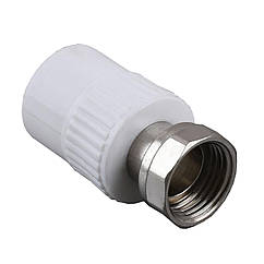 Муфта з накидною гайкою Kalde PPR ф20х1/2 (білий) 12082 (000017883)