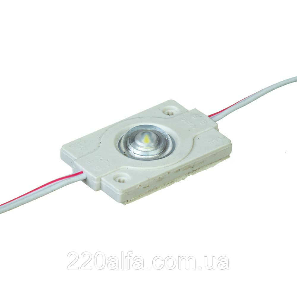 Модуль 12V білий холодний 1led smd3030 0.6 Вт IP65