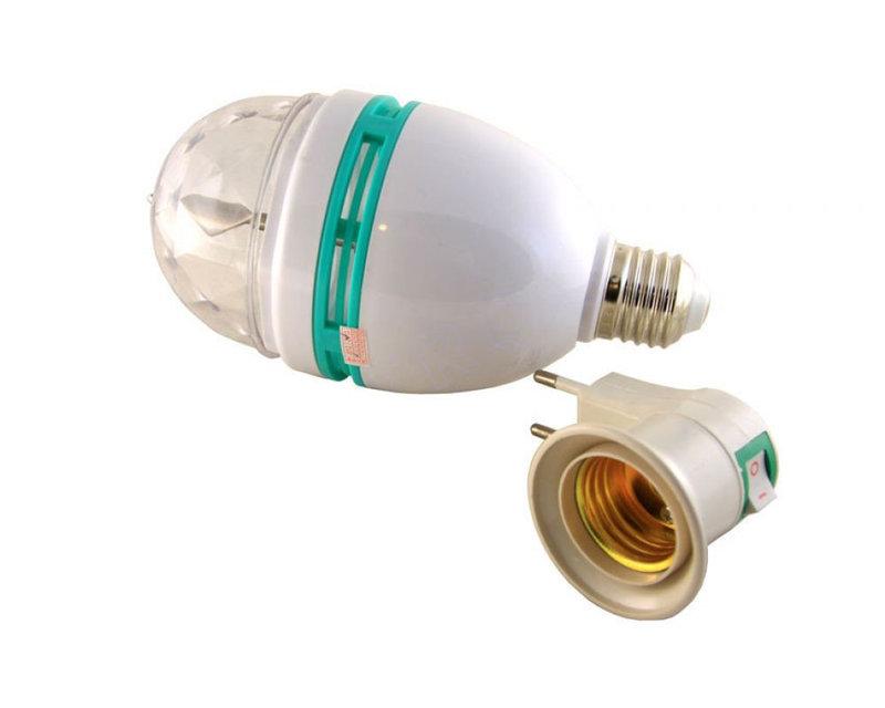 Диско лампа обертова LED lamp для вечірок LY-399 white