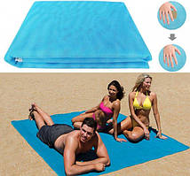 Пляжна підстилка килимок покривало антипісок Beach Mat 200 x 150 см Блакитна